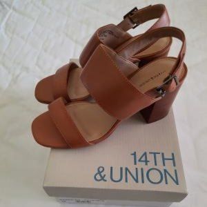 14th & Union Chunky Heeled Strap Sandals NWB